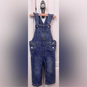 Baby Gap flutter sleeve denim overalls